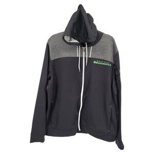 Majestic Mens 2XL black gray NFL Seattle Seahawks jacket football black green